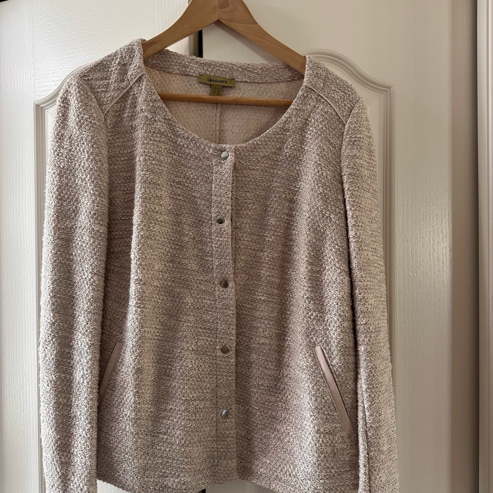 Elegant Knit Cardigan in Cream by [Brand]
